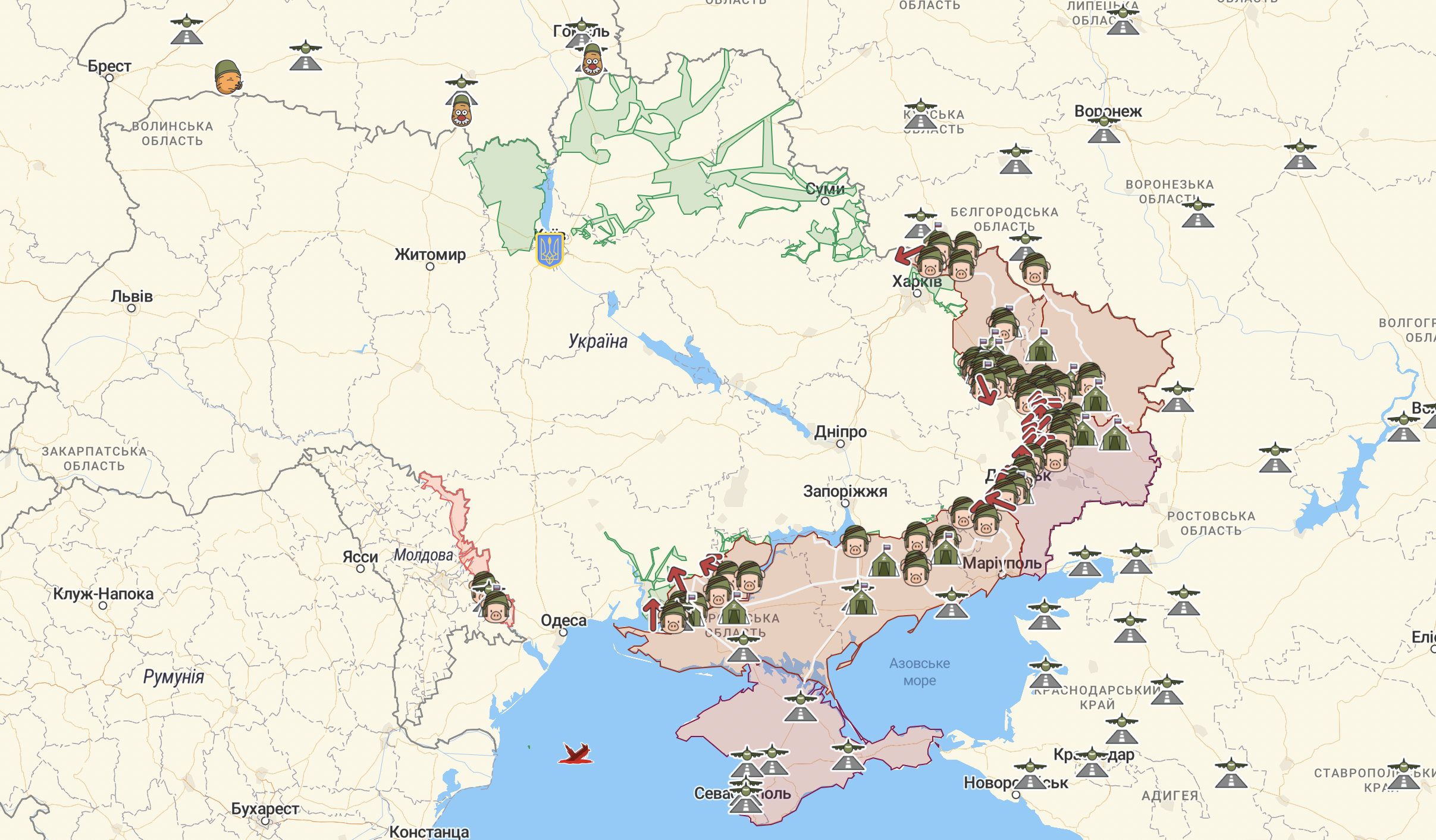 Карта війни в Україні на 26 серпня: де окупанти ведуть наступ